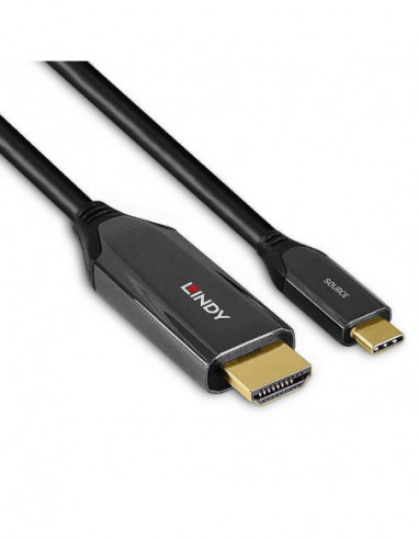 Cabo Lindy USB-C para HDMI 8K60, 3m