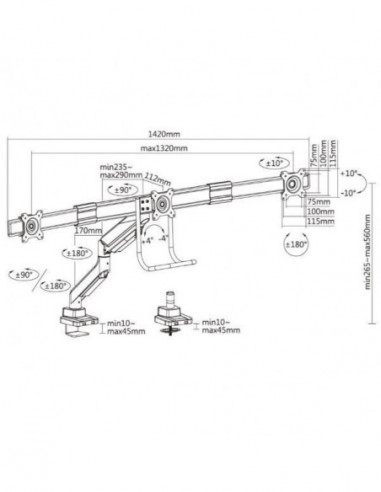 Suporte EQUIP, Triplo Monitor...