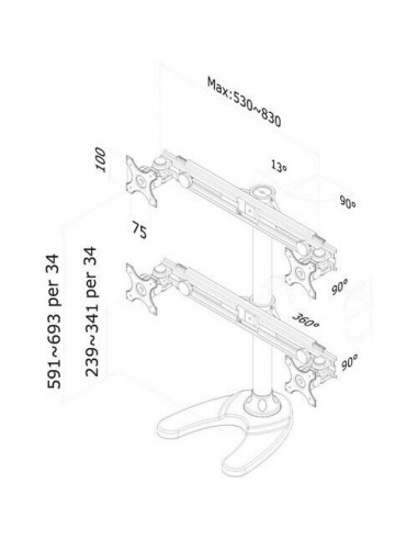 Suporte de Mesa Neomounts Pro...