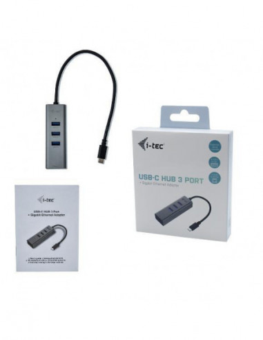 Hub USB I-Tec 3 Portas Tipo-C