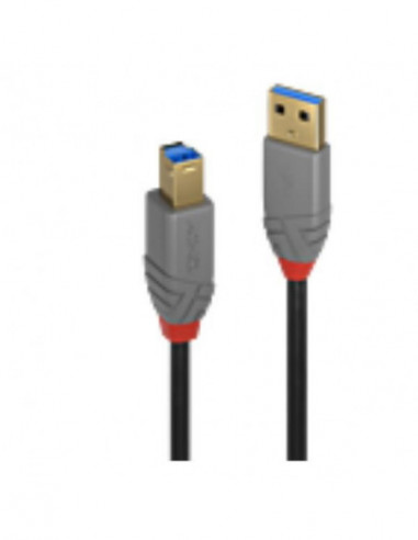 Cabo USB 3.2 Tipo A para B Lindy -... Cabo USB 3.2 Tipo A para B Lindy -...