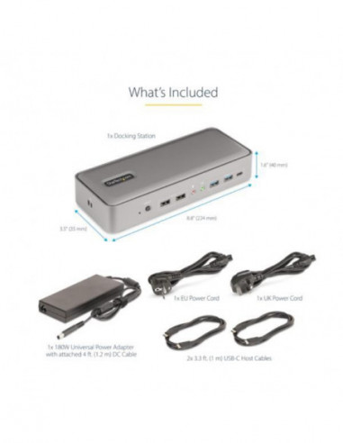 Docking Station Startech KVM USB-C -... Docking Station Startech KVM USB-C -...