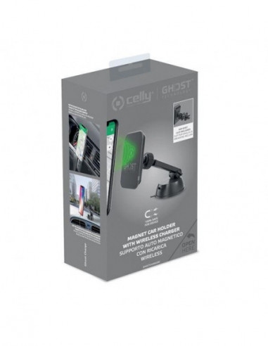 Suporte de Carro Celly GhostCharge -... Suporte de Carro Celly GhostCharge -...