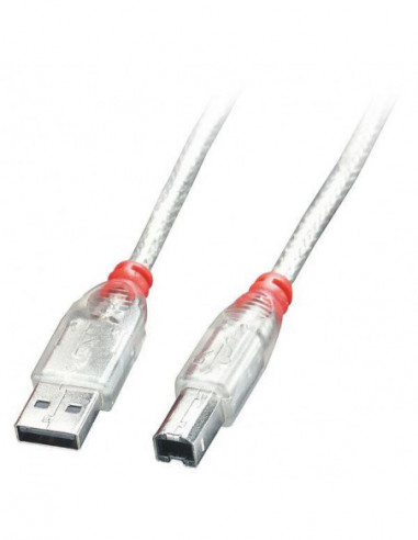 Cabo USB 2.0 Lindy A-B 3m - Branco