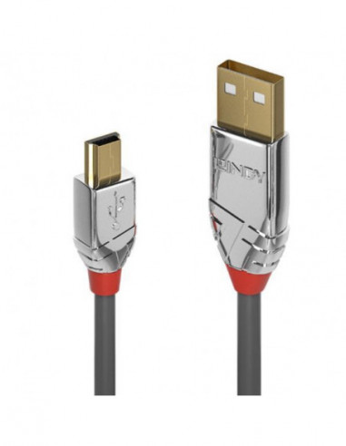 Cabo USB 2.0 Lindy Cromo Line 5m -...