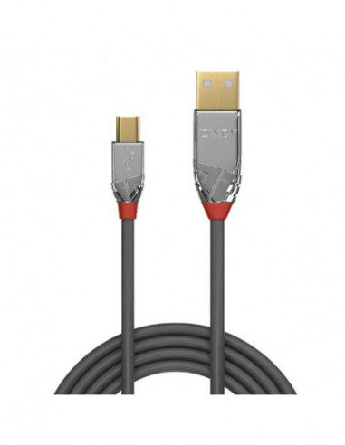 Cabo USB 2.0 Lindy Cromo Line 5m -...