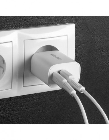 Adaptador Lindy USB Tipo A e C, 20W