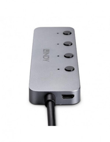 Hub USB Lindy 4 Portas USB 3.2 Tipo C... Hub USB Lindy 4 Portas USB 3.2 Tipo C...