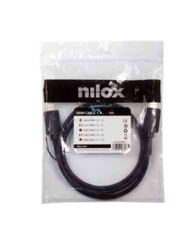 Cabo HDMI Nilox 1.4 - NXCHDMI01 (1m,...