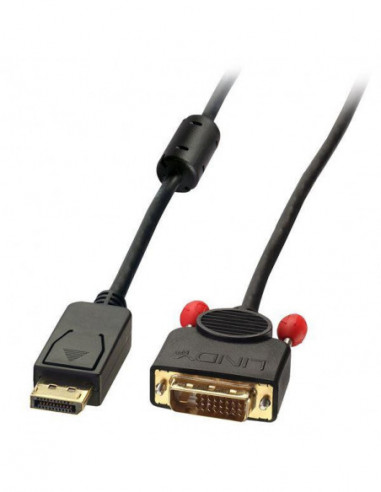 Cabo DisplayPort para DVI-D Lindy, 1m Cabo DisplayPort para DVI-D Lindy, 1m