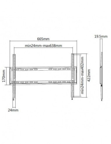 Suporte de Parede Fixo Equip para TVs... Suporte de Parede Fixo Equip para TVs...