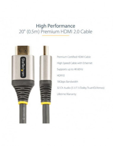 StarTech.com 20in (0.5m) Premium...
