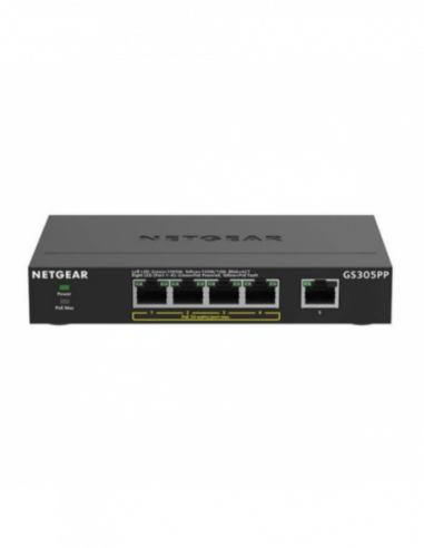 Switch Netgear GS305PP - 5 Portas... Switch Netgear GS305PP - 5 Portas...