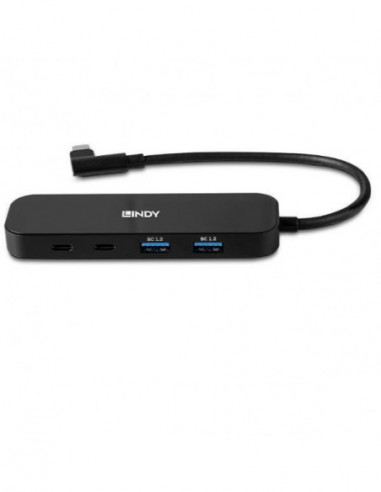 Hub USB Lindy 3.2 Gen 2 Tipo C 4...