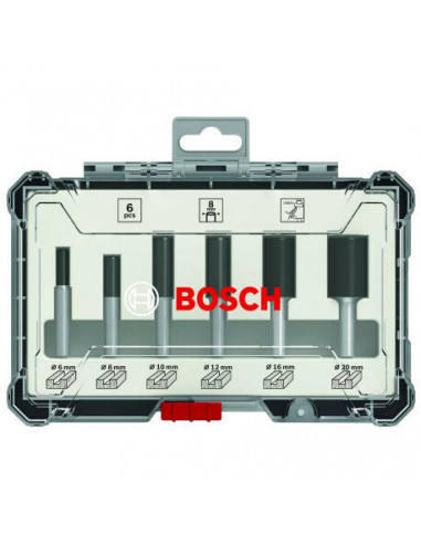 Bosch - Set 6 Fresas Ranhurar 6mm...
