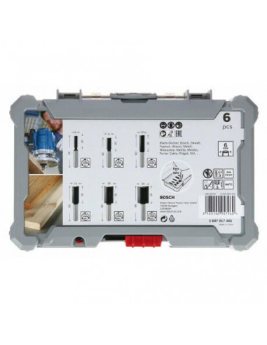 Bosch - Set 6 Fresas Ranhurar 6mm...