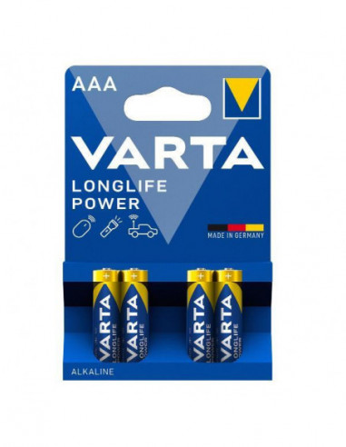 Pilhas VARTA Alcalinas AAA, Pack de 4 Pilhas VARTA Alcalinas AAA, Pack de 4