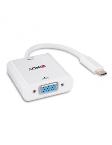 Conversor Lindy USB-C para VGA - 43355 Conversor Lindy USB-C para VGA - 43355