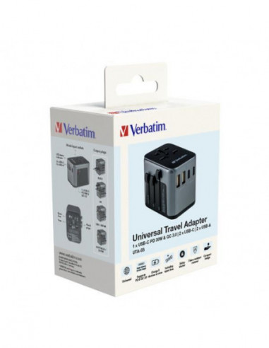 Adaptador de Viagem Universal... Adaptador de Viagem Universal...