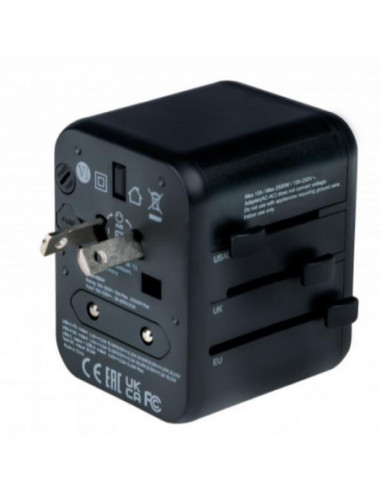 Adaptador de Viagem Verbatim UTA-02,... Adaptador de Viagem Verbatim UTA-02,...