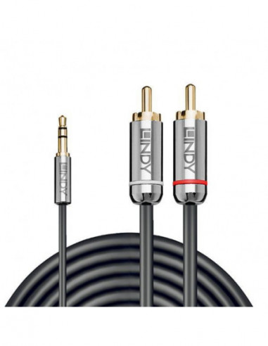 Cabo de Áudio Lindy, Cinza, 1m, Jack...
