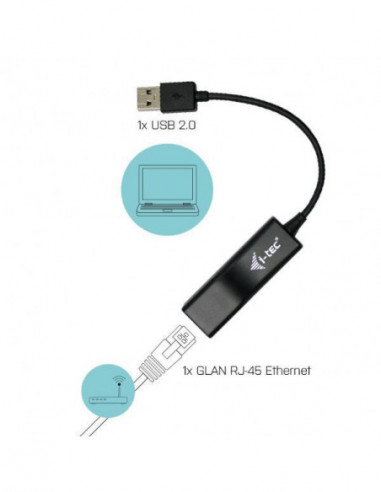 Adaptador Ethernet I-Tec U2LAN - USB...