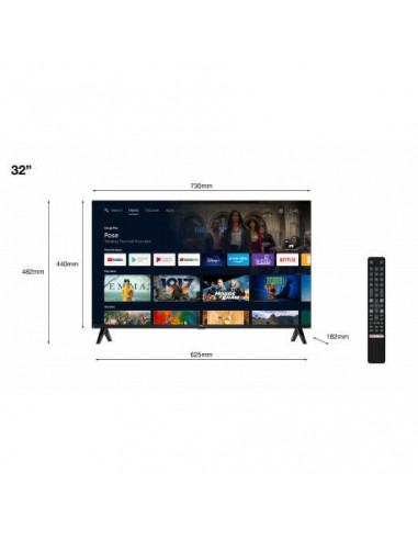 Televisor TCL 32S5400A: 32" HD Smart...