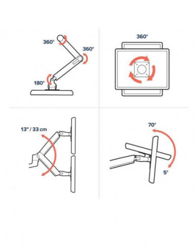 Suporte Ergotron LX 45-549-026 -... Suporte Ergotron LX 45-549-026 -...
