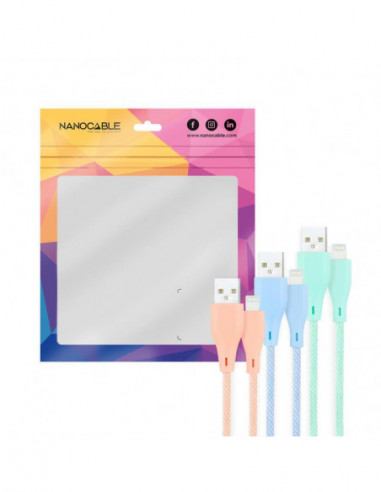 Cabo Nanocable, Pack de 3, USB-A para... Cabo Nanocable, Pack de 3, USB-A para...