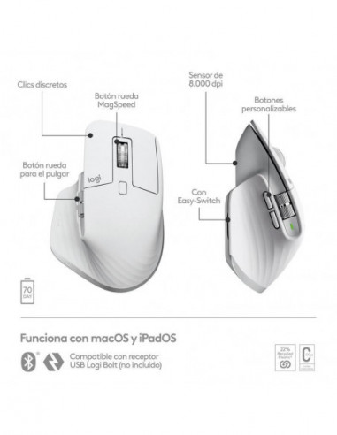 Raton Logitech Mx Mamer 3s para Mac,...