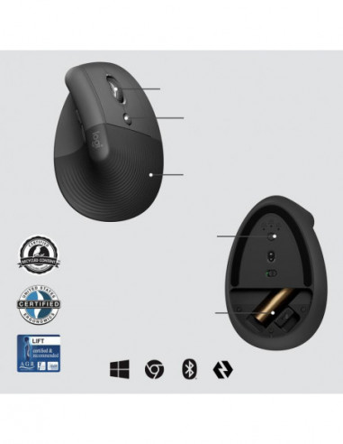 Rato Logitech Lift for Business Sem...