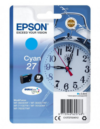 Tinteiro EPSON 27 Ciano -...