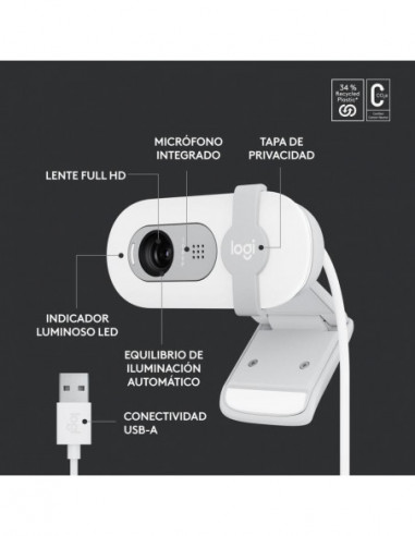 Câmara Web Logitech Brio 100 Full HD...