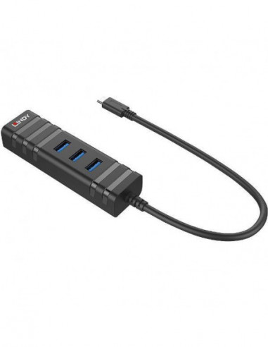 Hub USB 3.2 Lindy Tipo C com... Hub USB 3.2 Lindy Tipo C com...