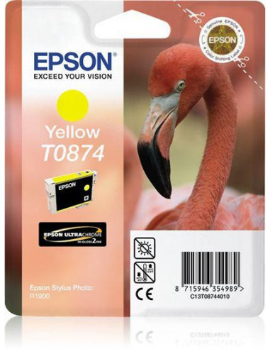Tinteiro EPSON T0874 Amarelo Ultra... Tinteiro EPSON T0874 Amarelo Ultra...