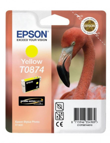 Tinteiro EPSON T0874 Amarelo Ultra... Tinteiro EPSON T0874 Amarelo Ultra...