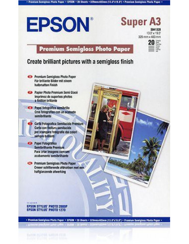 Papel Epson Photo Premium Semi-Glossy...