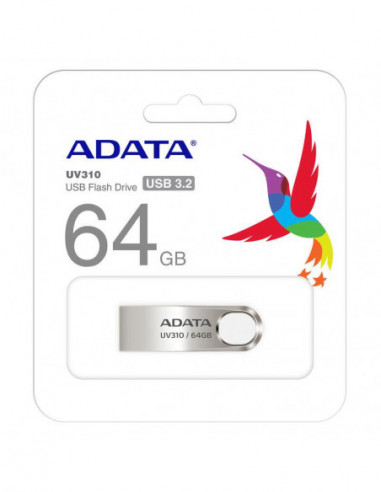 Pen drive ADATA UV210 64GB USB 2.0, Bege Pen drive ADATA UV210 64GB USB 2.0, Bege
