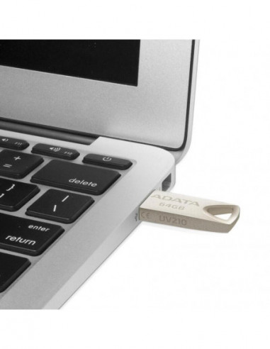 Pen drive ADATA UV210 64GB USB 2.0, Bege Pen drive ADATA UV210 64GB USB 2.0, Bege
