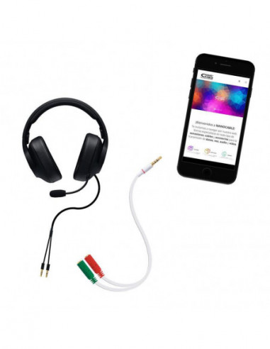 Adaptador de Áudio Nanocable... Adaptador de Áudio Nanocable...