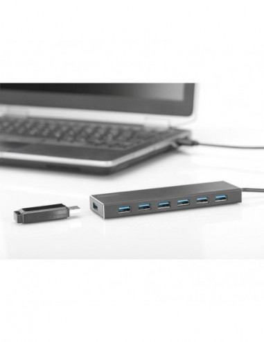 Hub USB DIGITUS DA-70241-1: 7 Portas... Hub USB DIGITUS DA-70241-1: 7 Portas...