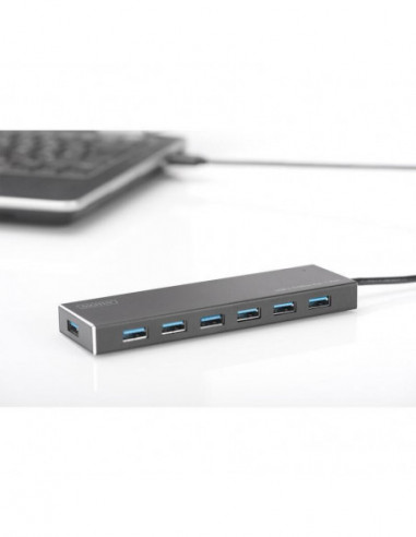 Hub USB DIGITUS DA-70241-1: 7 Portas... Hub USB DIGITUS DA-70241-1: 7 Portas...