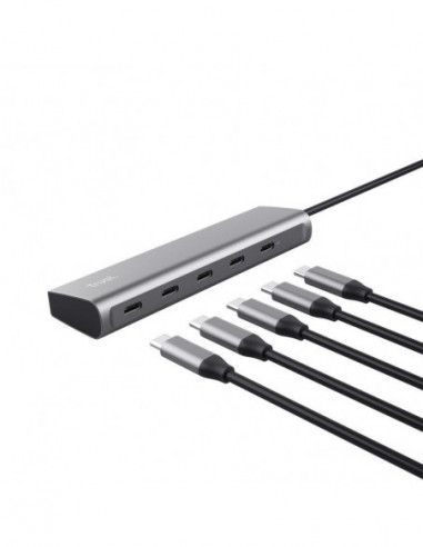 Hub USB-C Trust 5 Portas em Alumínio Hub USB-C Trust 5 Portas em Alumínio
