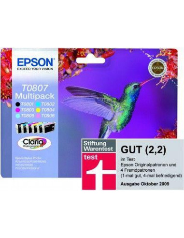 Tinteiro EPSON T0807 Mpack 6 Cores... Tinteiro EPSON T0807 Mpack 6 Cores...