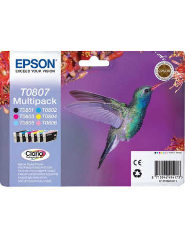 Tinteiro EPSON T0807 Mpack 6 Cores... Tinteiro EPSON T0807 Mpack 6 Cores...