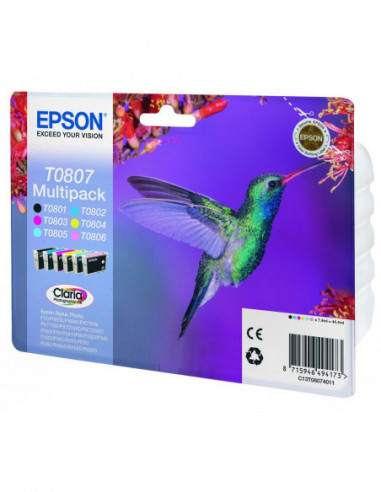 Tinteiro EPSON T0807 Mpack 6 Cores... Tinteiro EPSON T0807 Mpack 6 Cores...