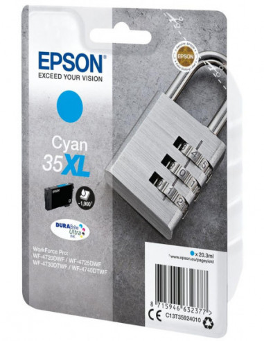 Epson Singlepack Cyan 35XL DURABrite... Epson Singlepack Cyan 35XL DURABrite...