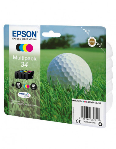 Tinteiro EPSON 34 Multipack 4 Cores -... Tinteiro EPSON 34 Multipack 4 Cores -...