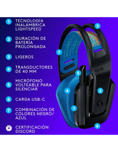 Auscultadores Logitech G535...