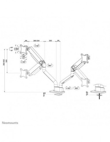 Suporte de Monitor Dual NEOMOUNTS... Suporte de Monitor Dual NEOMOUNTS...